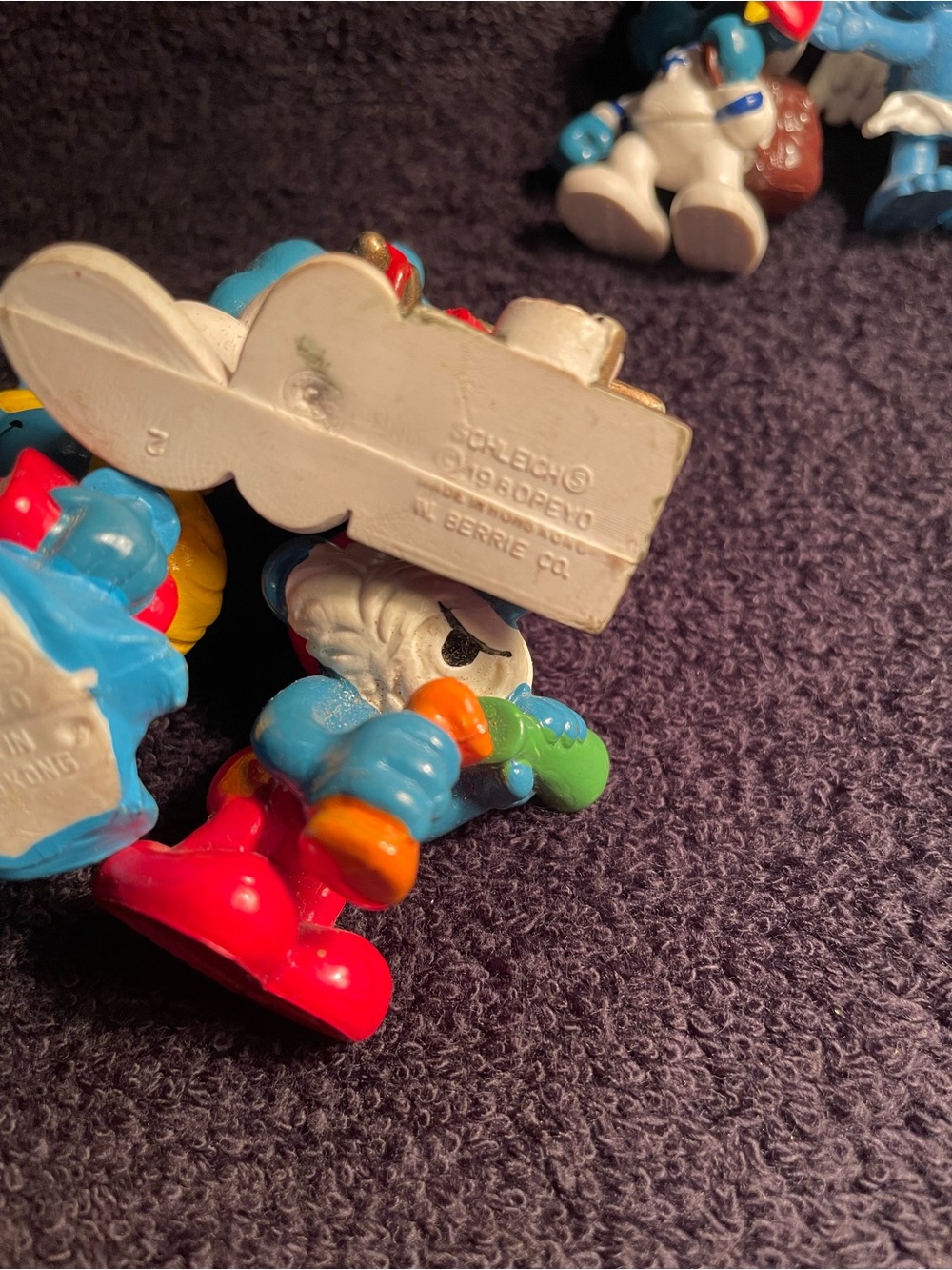 Vintage 1980’s Blue Smurf Figurines Lot of 10 - Picture 8 of 10